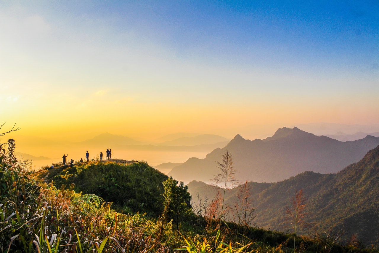 Python+APCS Photo Of People Standing On Top Of Mountain Near Grasses 733162